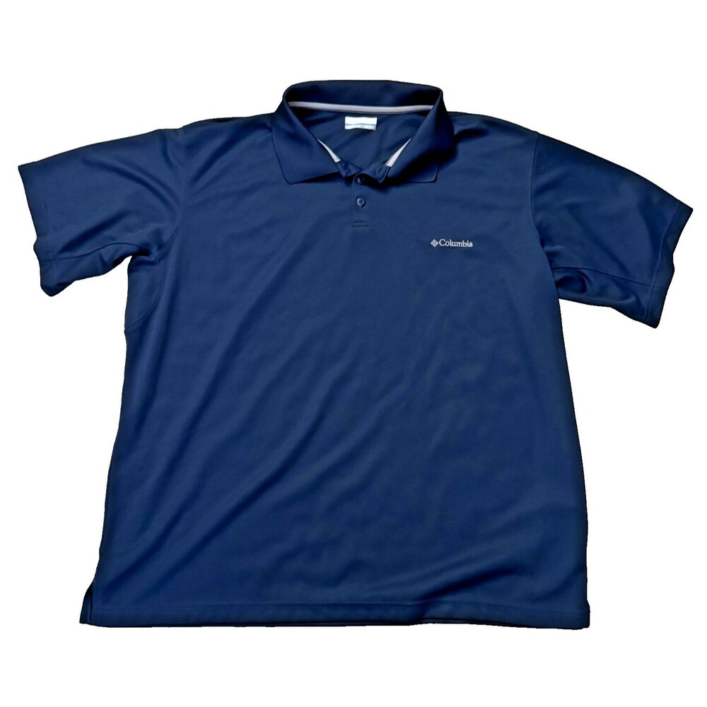 Men's Columbia Navy Blue XXL  PFG Performance Polo Shirt Men's Activewear